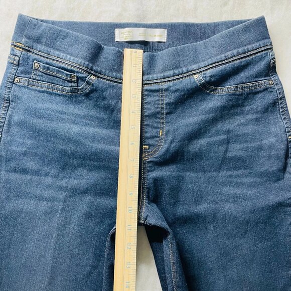 Levi's Womens Blue Denim Mid Rise Stretch Pull On Shaping Skinny Jeans Size 14L - Picture 7 of 11